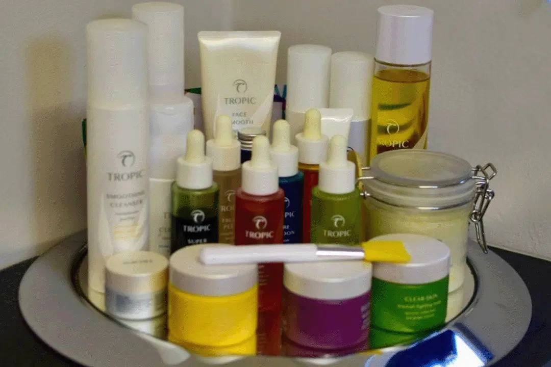 Photo showing selection of Tropic products